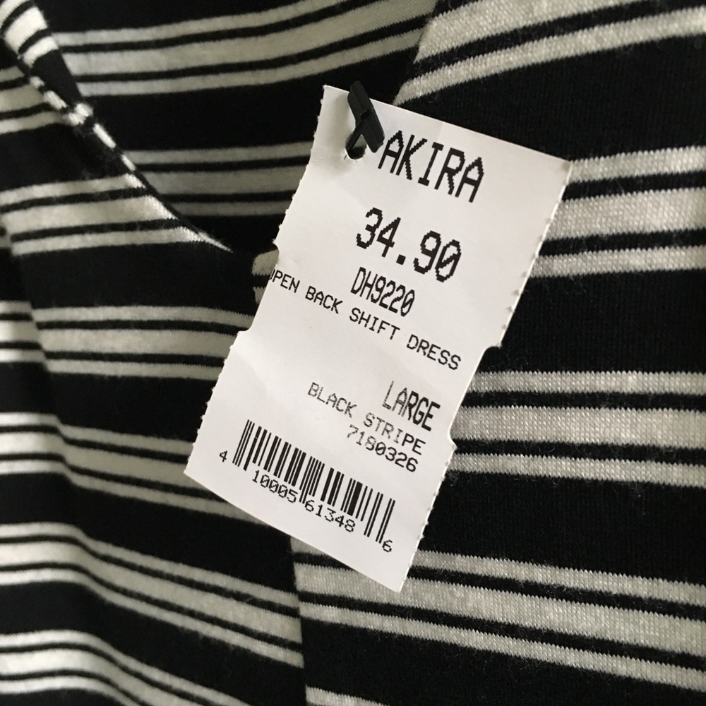 AKIRA | Striped Scoop Neck Low Back Mini Dress - Picture 5 of 5